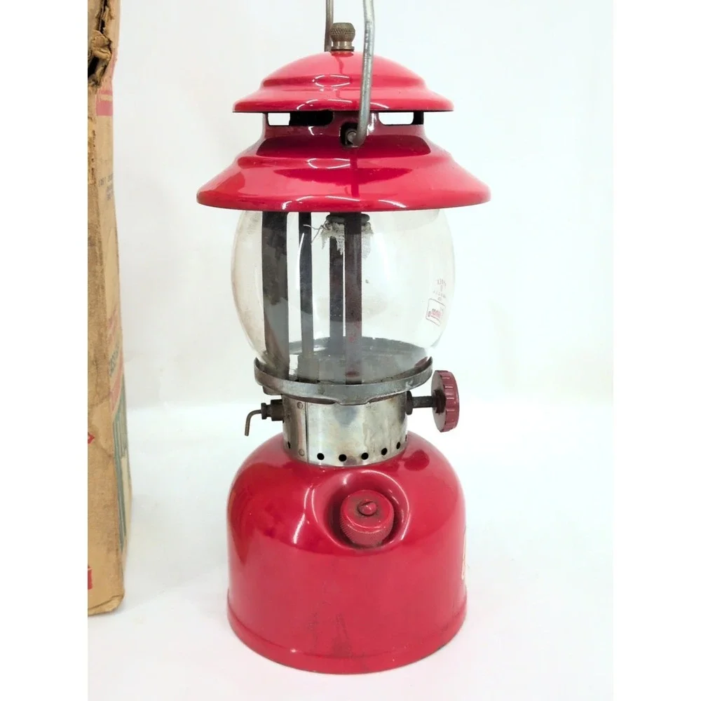 Vintage 1970 Coleman 200A Red Lantern 5 / 70 With Original Box